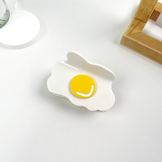FRIED EGG  HAIR CLAW CLIP
