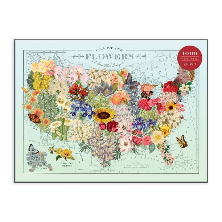 USA STATE FLOWERS 1000PC PUZZLE