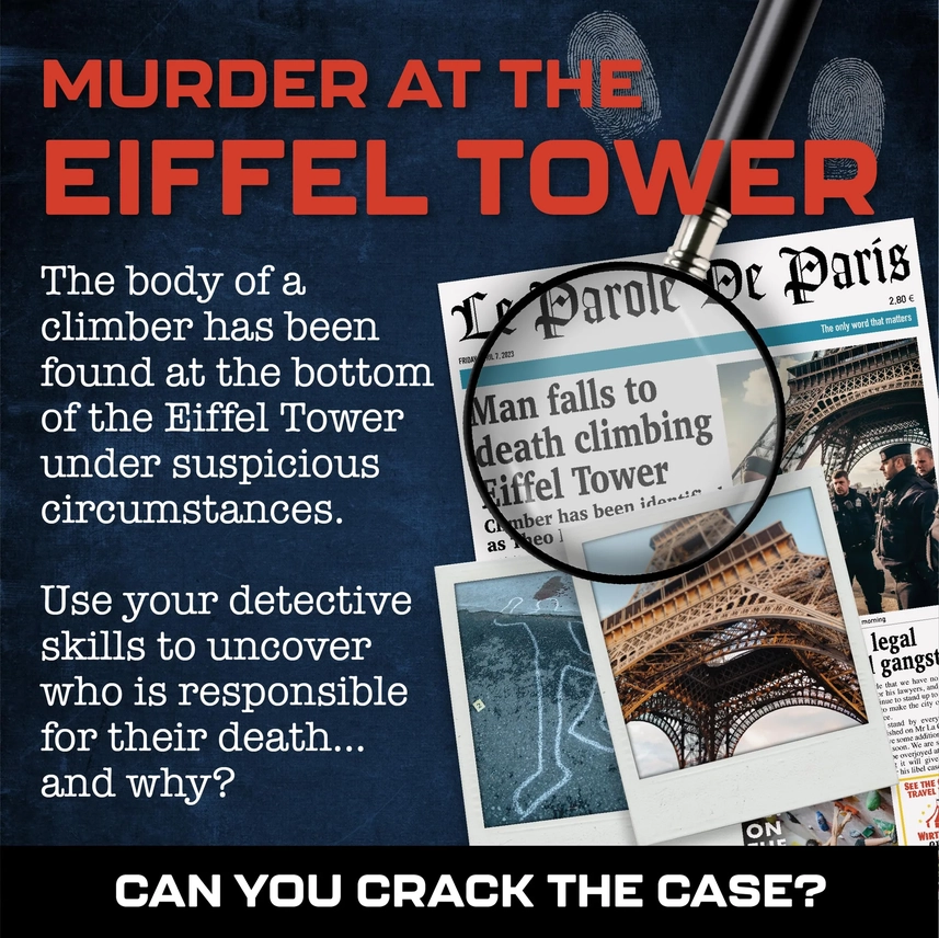 MURDER MYSTERY CASES: MURDER AT THE EIFFEL TOWER