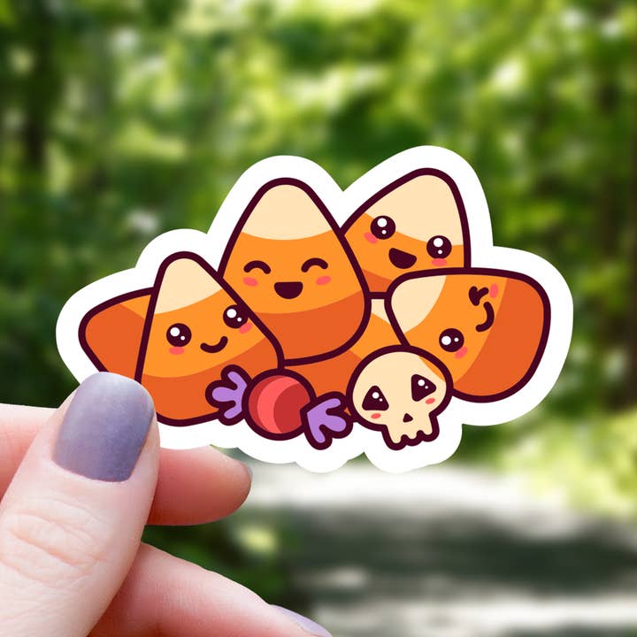 KAWAII CANDY CORN STACK STICKER
