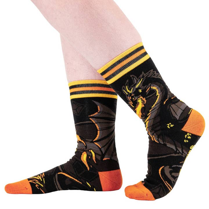 DRAGON'S FLAME CREW SOCKS BY FOOTCLOTHES