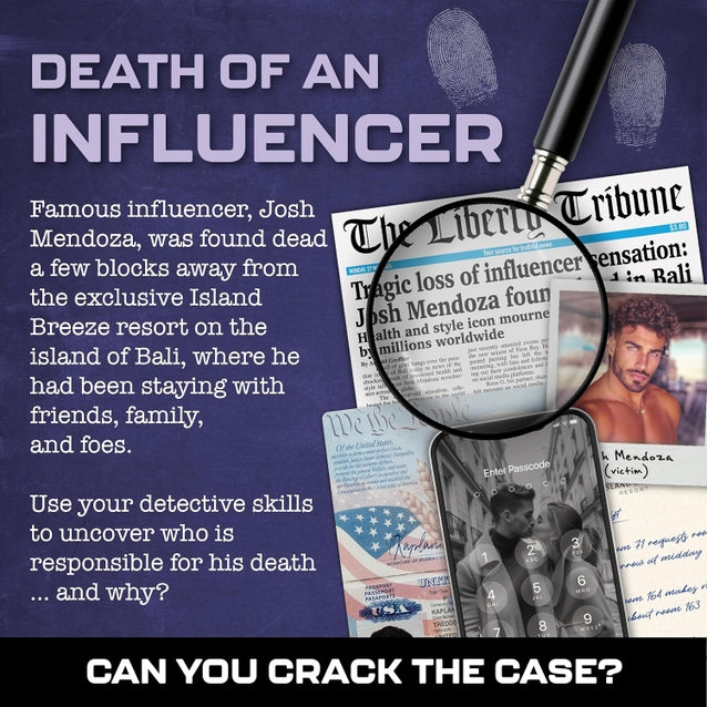 MURDER MYSTERY CASES: DEATH OF AN INFLUENCER