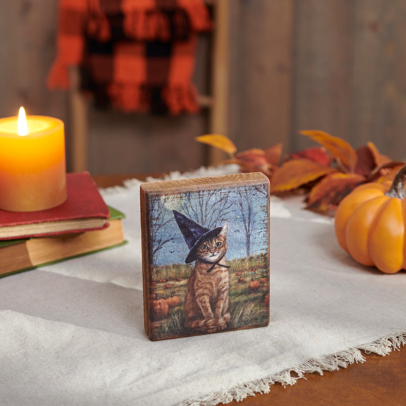 HALLOWEEN WITCHY KITTY SHELF SITTER