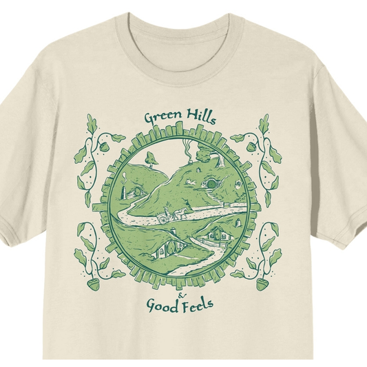 LORD OF THE RINGS GREEN HILLS & GOOD FEELS T-SHIRT