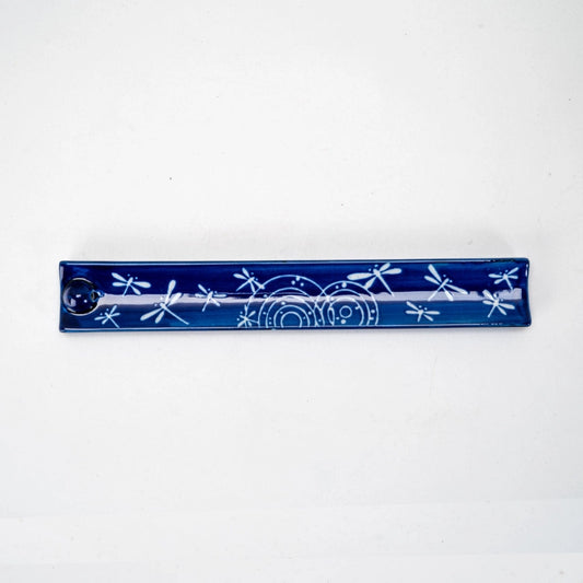 HAND PAINTED CERAMIC DRAGONFLY INCENSE HOLDER