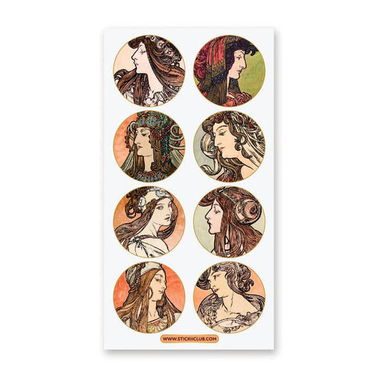 ART NOUVEAU STICKER SHEET