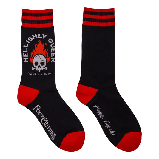 HELLISHLY QUEER CREW SOCKS BY FOOTCLOTHES