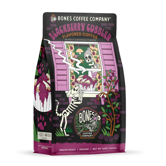 BONES COFFEE BLACKBERRY COBBLER 12OZ GROUND COFFEE