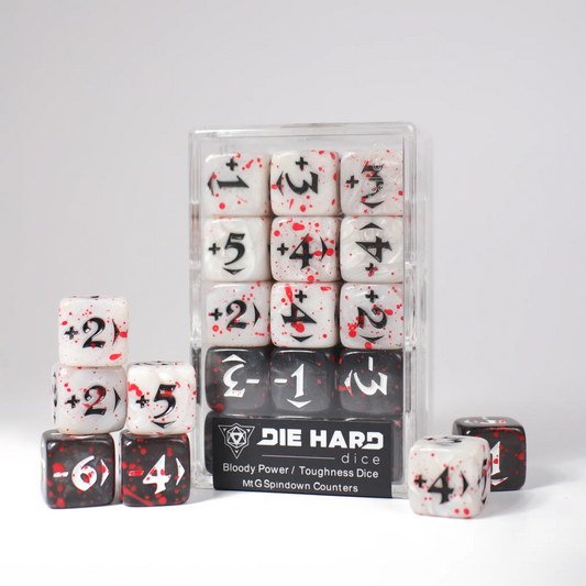 BLOODY SPIN DOWN POWER/TOUGHNESS POSITIVE & NEGATIVE DICE