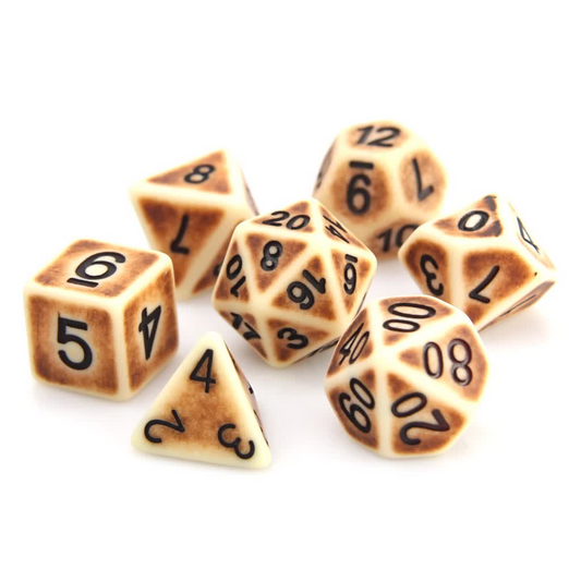 BONE ANCIENT DICE SET