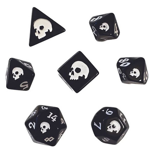 BLACK DEATH DICE 7 PC