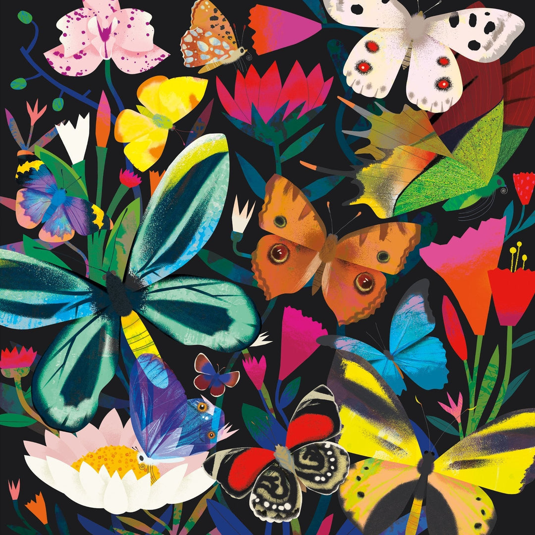 BUTTERFLIES ILLUMINATED- GLOW IN THE DRAK 500PC PUZZLE
