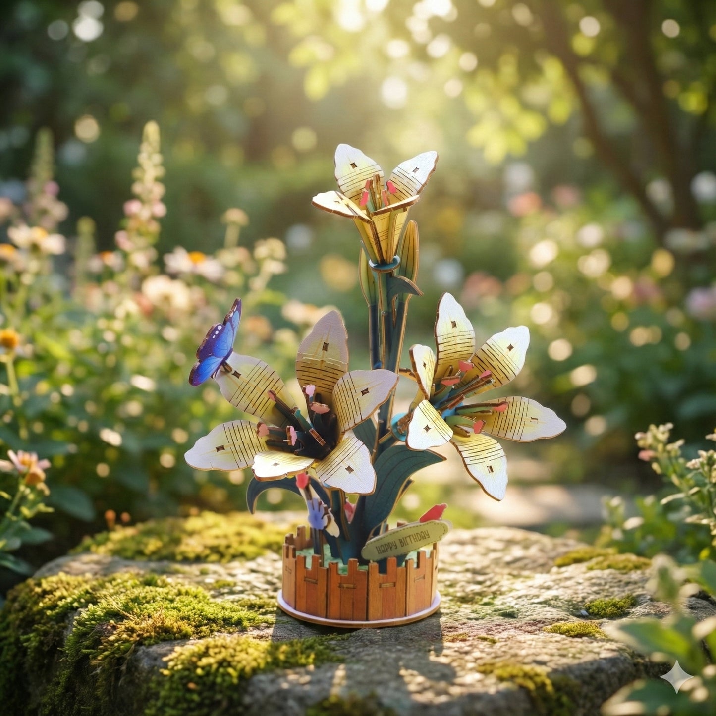 LILLY BLOOMGRAIN 3-D WOODEN MINIATURE KIT