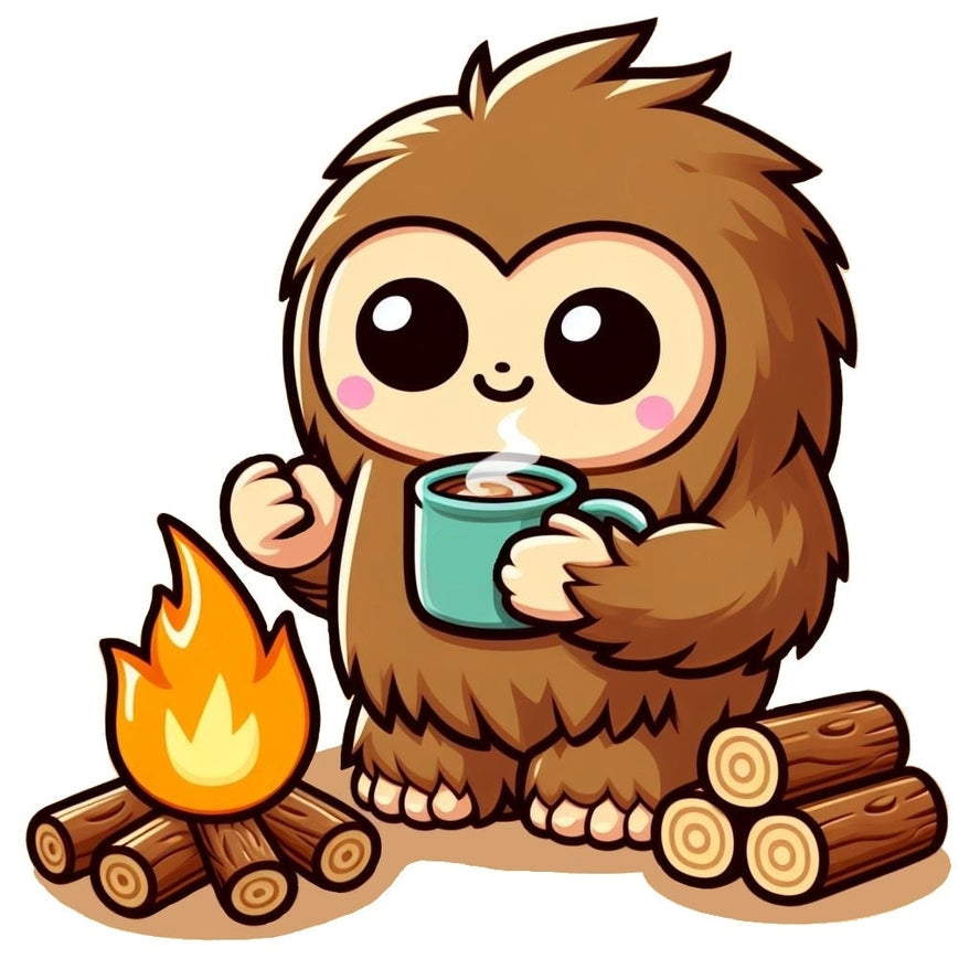 BIGFOOT AND COFFEE STICKER
