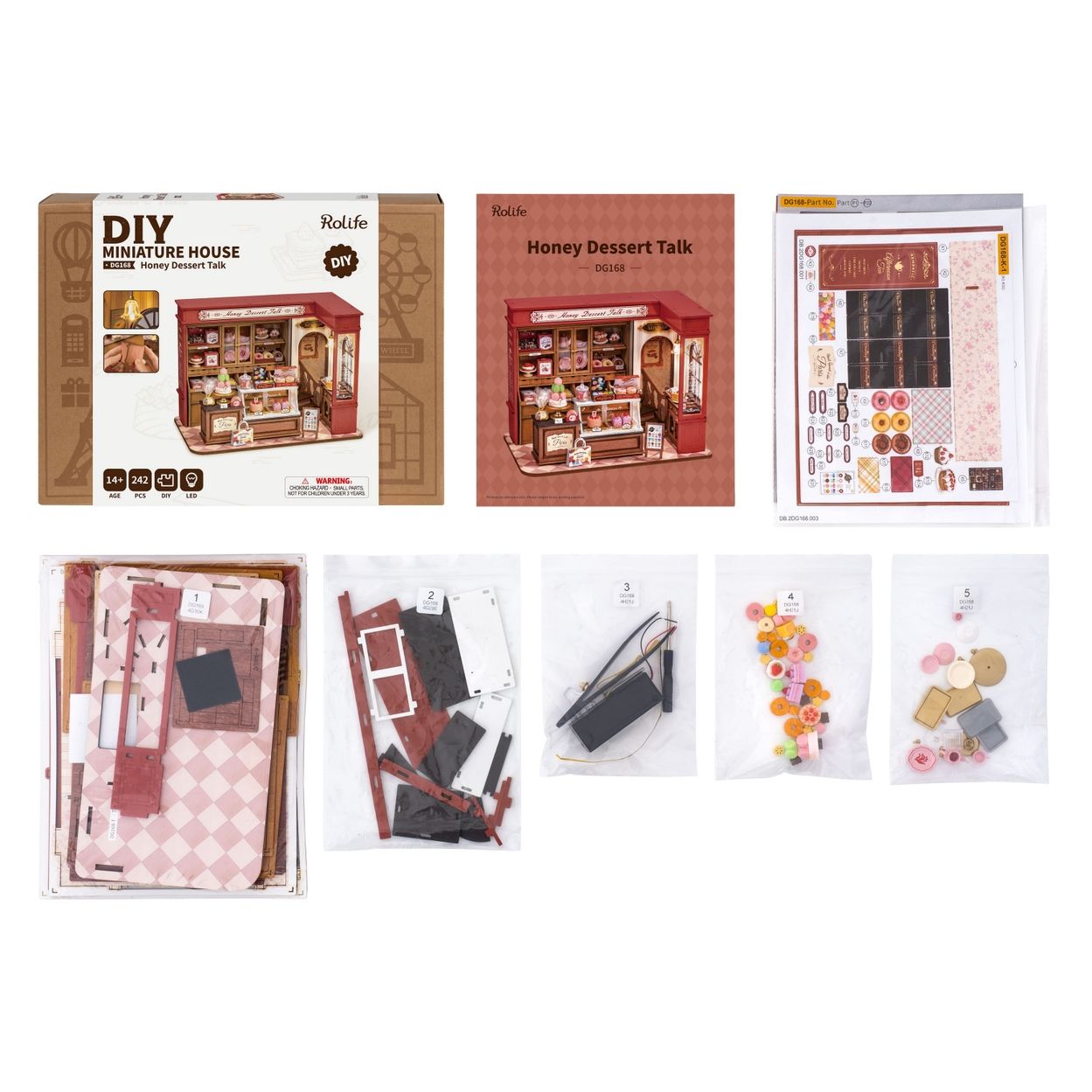 HONEY DESSERT TALK 3-D WOODEN MINIATURE KIT