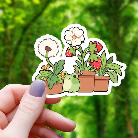 FROG AMONG HOUSEPLANTS STICKER
