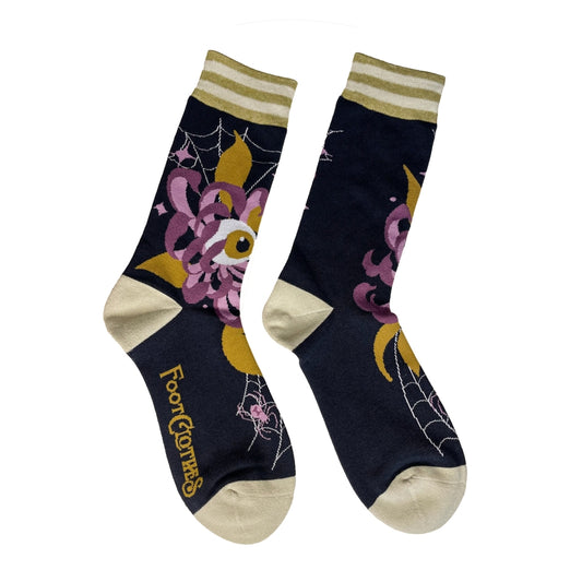 ARACHNID'S BLOOM CREW SOCKS BY FOOTCLOTHES