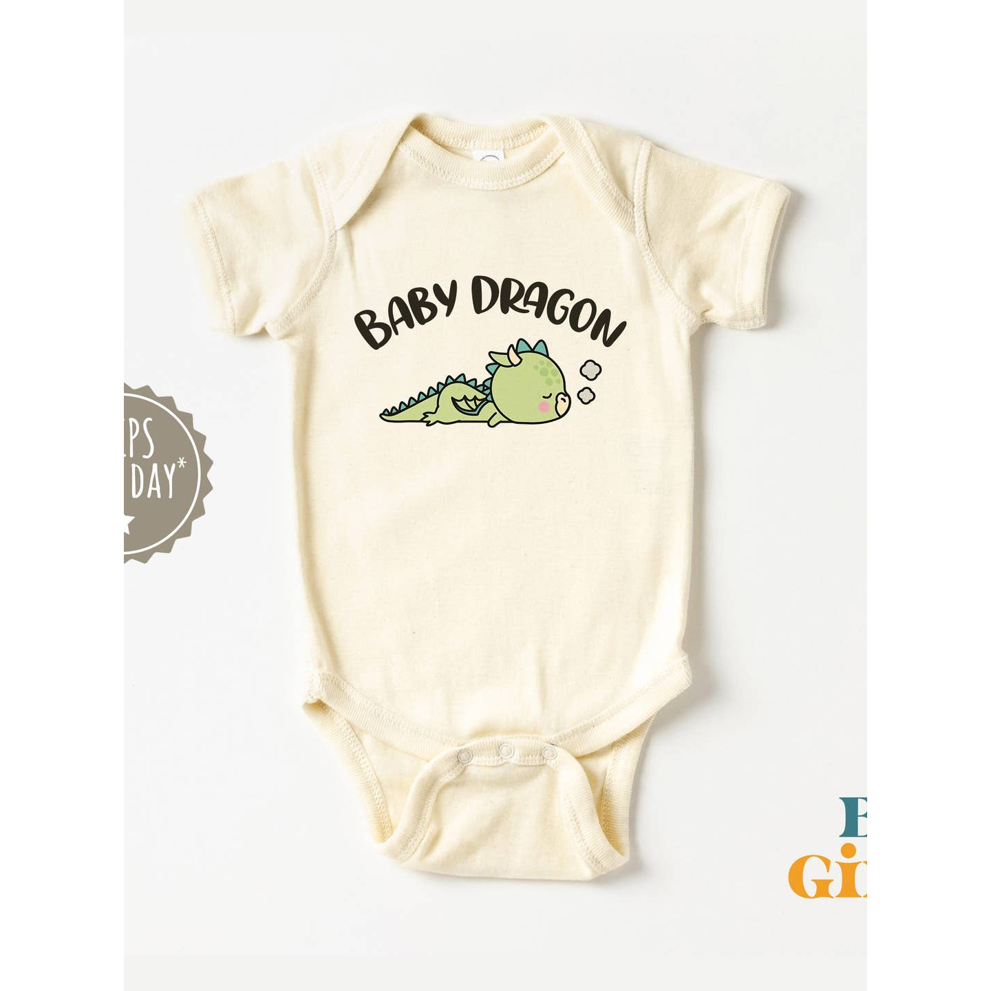 BABY DRAGON SHORT SLEEVE ONESIE