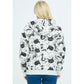 CRYSTAL CAT ZIP HOODIE