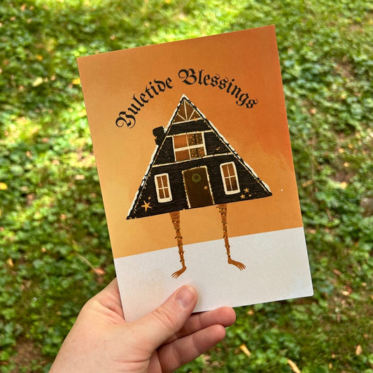 BABA YAGA'S HUT YULETIDE BLESSINGS CARD