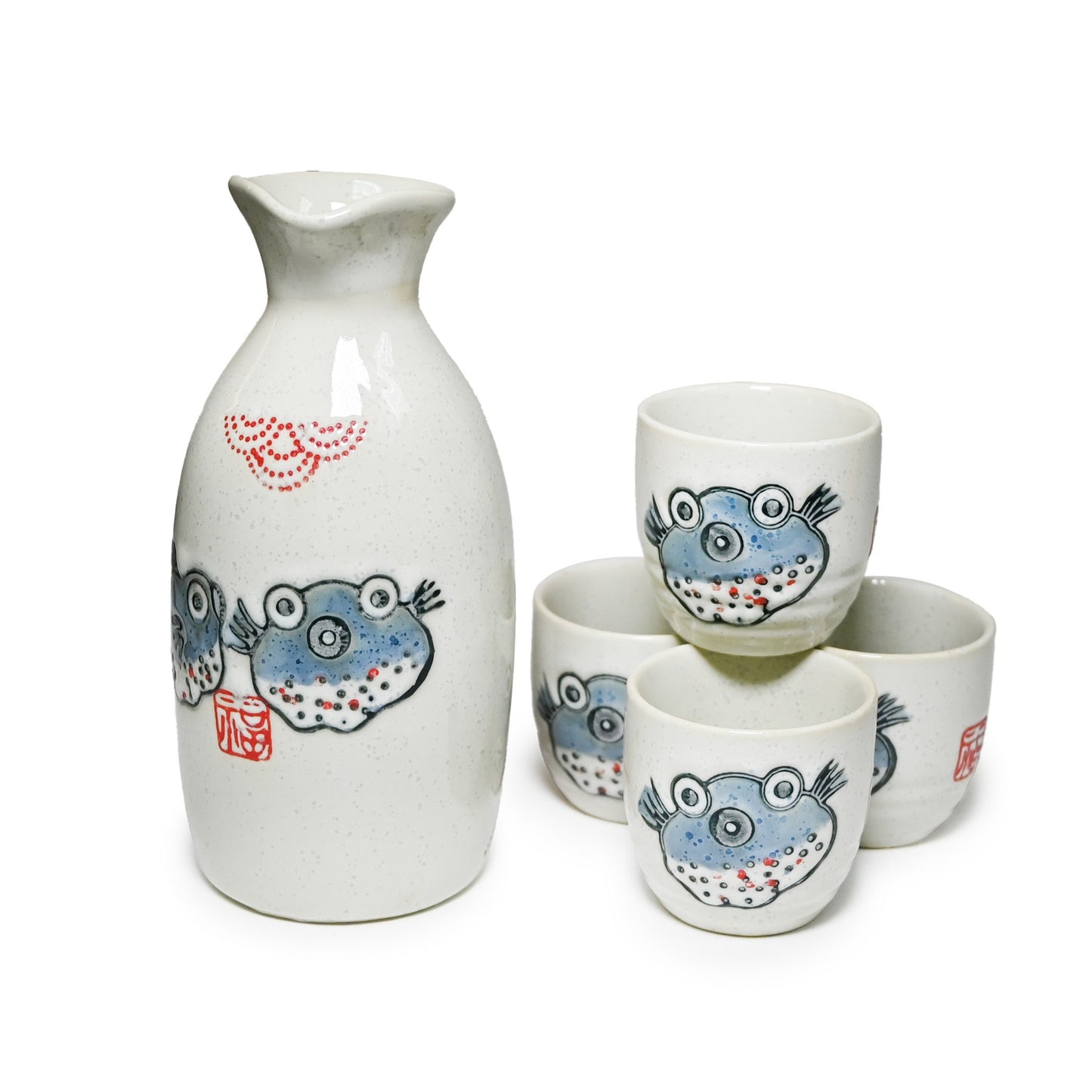 BLUE PUFFERFISH SAKE SET