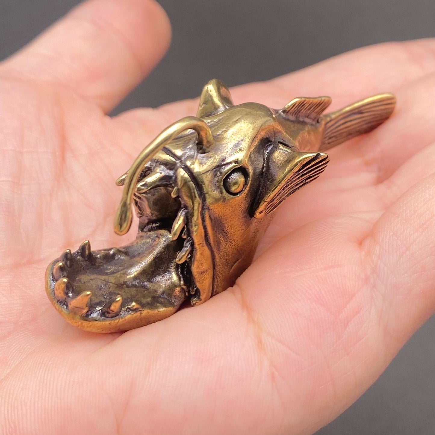 MINIATURE BRASS ANGLER FISH