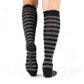 SMOKE AND BLACK STRIPES KNEE HIGH SOCKS BY FOOTCLOTHES