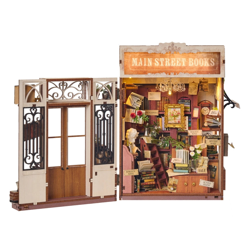 MAIN STREET BOOKS 3-D WOODEN MINIATURE BOOK NOOK KIT
