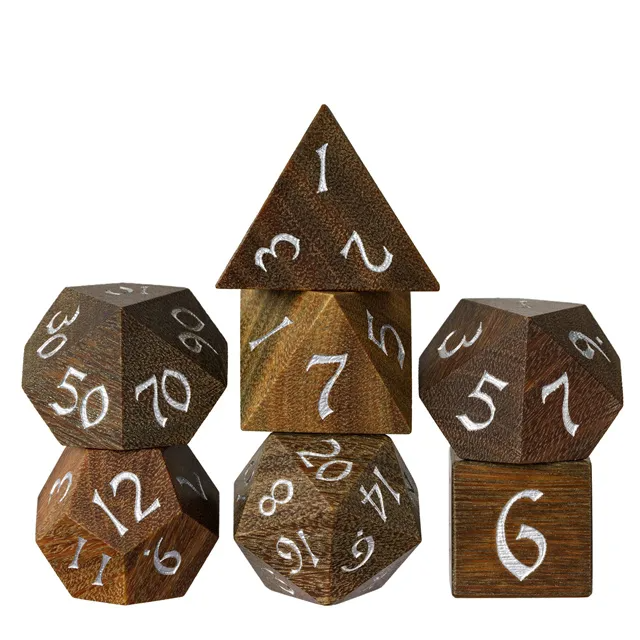 WOODEN DICE W/ BOX: GUAIACUM OFFICINALE