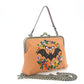 FLORAL BAT KISSLOCK VINTAGE STYLE PURSE