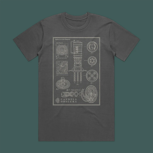 CRITICAL ROLE CANDELA OBSCURA BLUEPRINT T-SHIRT