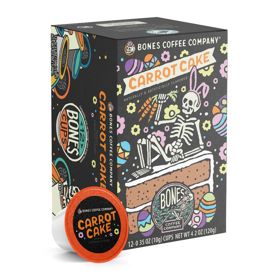 BONES COFFEE CARROT CAKE 12CT CUPS