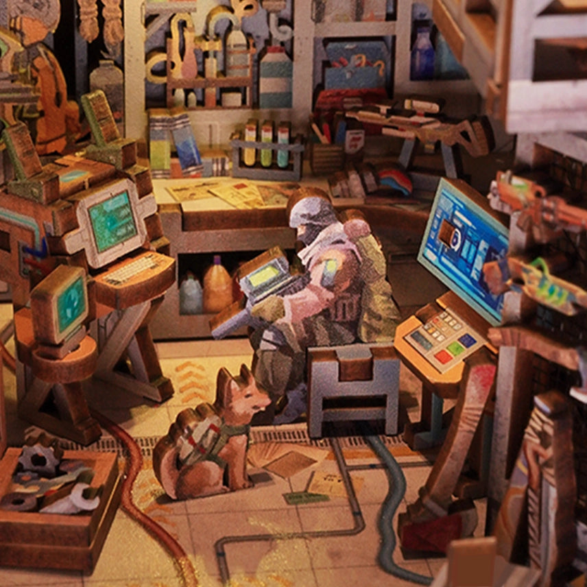HAVEN ZERO 3-D WOODEN MINIATURE BOOK NOOK KIT