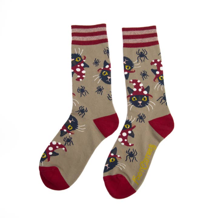 WITCHY WHISKERS CREW SOCKS BY FOOTCLOTHES