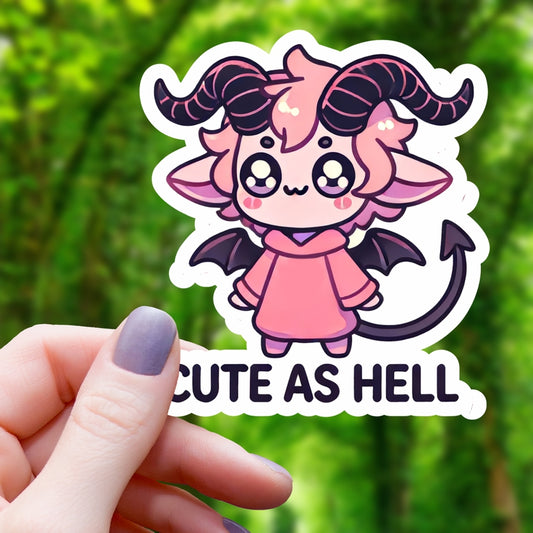 CUTE AS HELL BAPHOMET STICKER