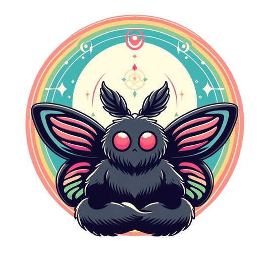 MOTHMAN MEDITATING STICKER