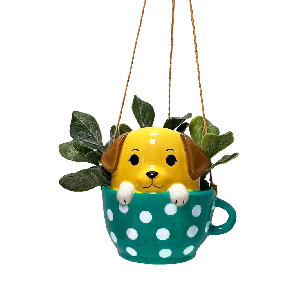 PUPS IN CUPS MINI HANGING PLANTER