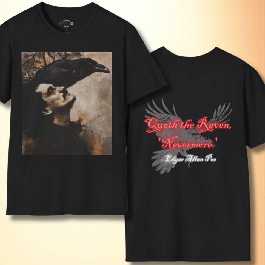 EDGAR ALLAN POE AND RAVEN T-SHIRT