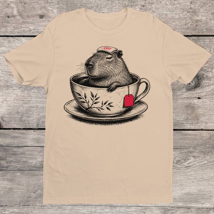 CAPYBARA IN A TEACUP T-SHIRT