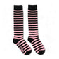 BUBBLEGUM AND BLACK STRIPES KNEE SOCKS BY FOOTCLOTHES