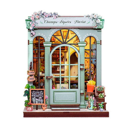 CHAMPS-ÉLYSÉES FLORIST 3-D WOODEN MINIATURE BOOK NOOK KIT