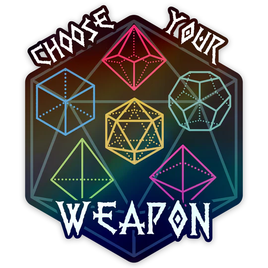 CHOOSE YOUR WEAPON VINYL STICKER