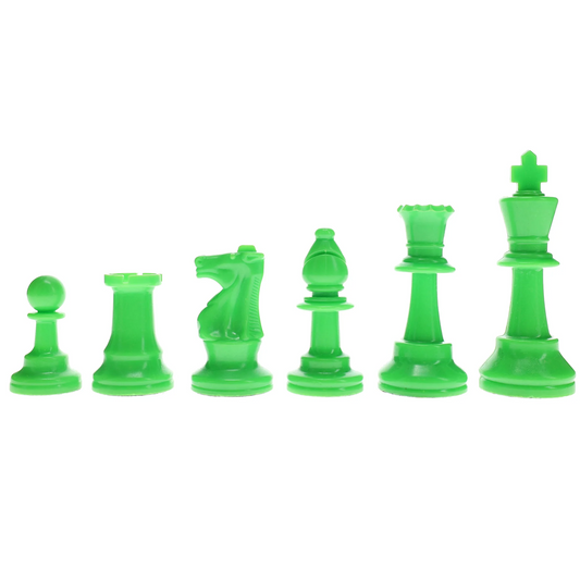 PLASTIC CHESSMEN 3.75": NEON GREEN
