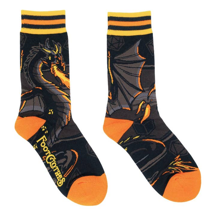 DRAGON'S FLAME CREW SOCKS BY FOOTCLOTHES