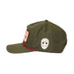 CAMP CRYSTAL LAKE GREEN RETRO GRANDPA HAT SNAPACK
