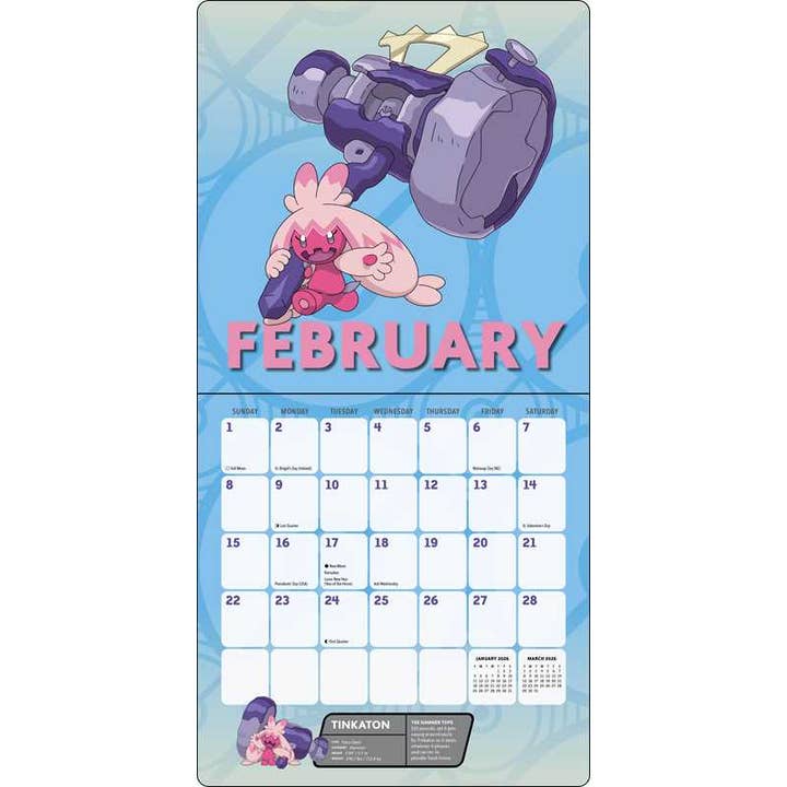 POKEMON 2026 WALL CALENDAR