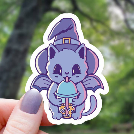 HALLOWEEN BOBA CAT STICKER