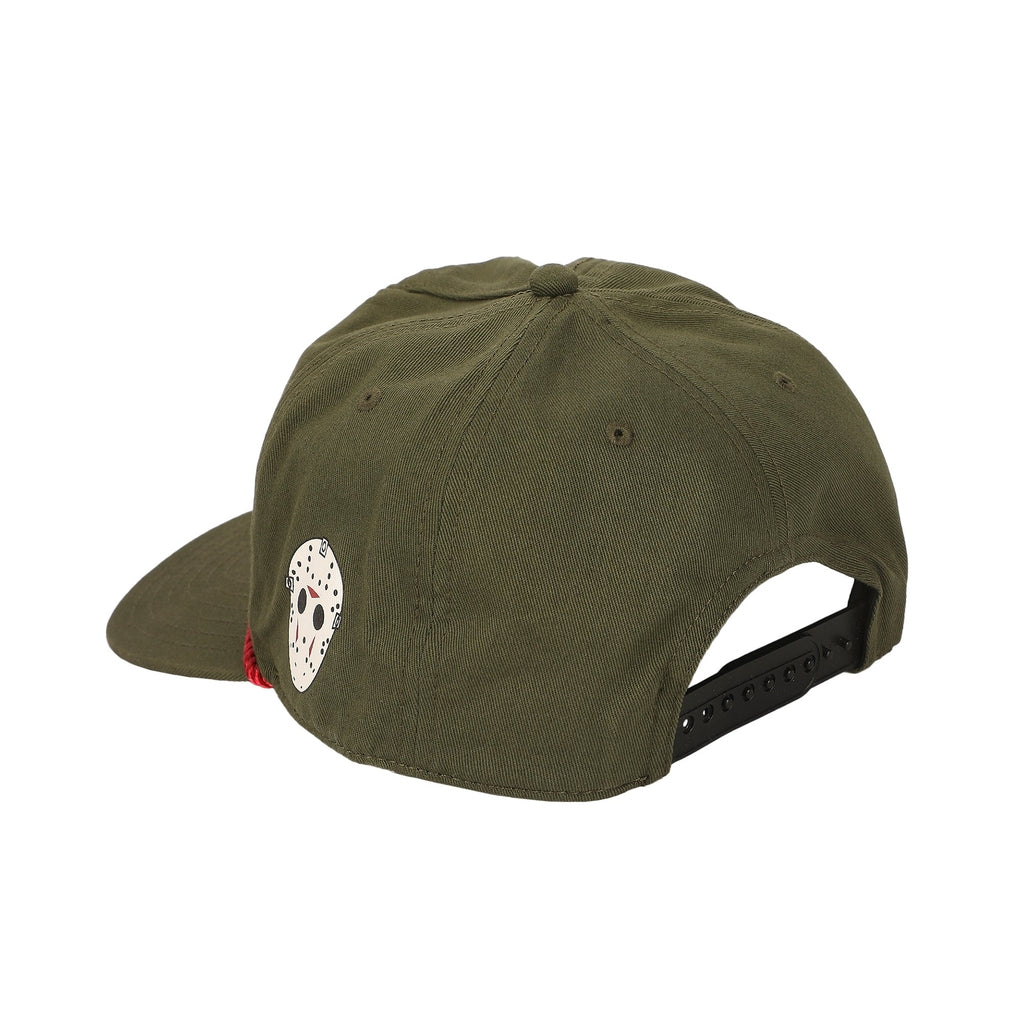 CAMP CRYSTAL LAKE GREEN RETRO GRANDPA HAT SNAPACK