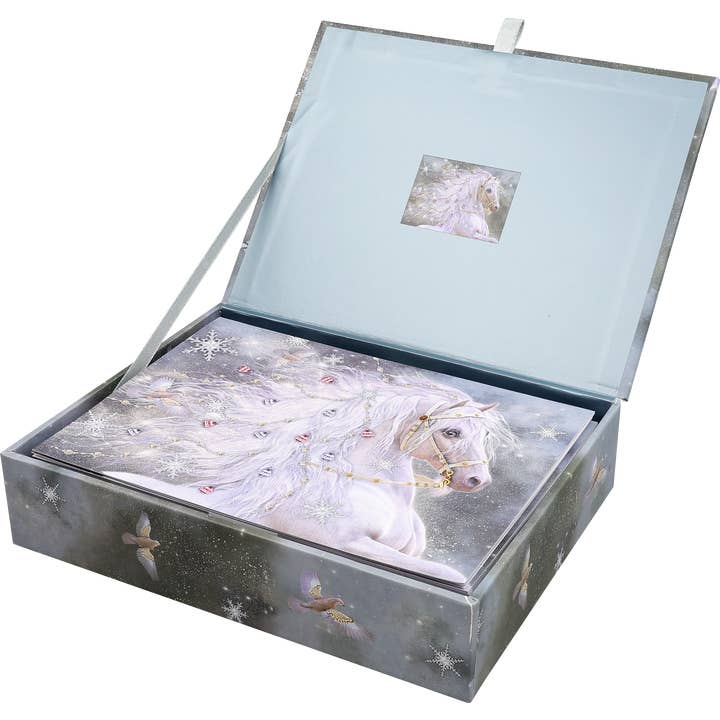 FESTIVE HORSE DELUXE BOXED HOLIDAY CARDS
