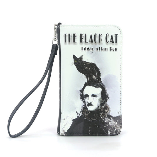 THE BLACK CAT BY EDGAR ALLAN POE BOOK WALLET WRISTLET